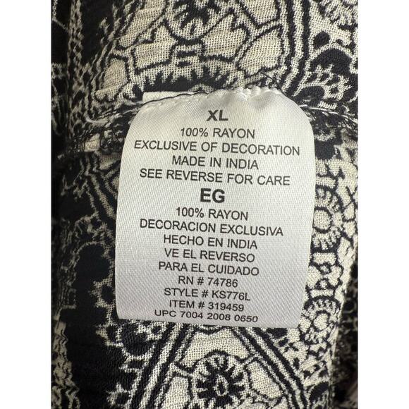 Bila Women’s Black and White Maxi Boho Dress size XL - Picture 5 of 6